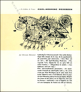 Carl-Henning PEDERSEN - Paris, Galerie de France, 1963.