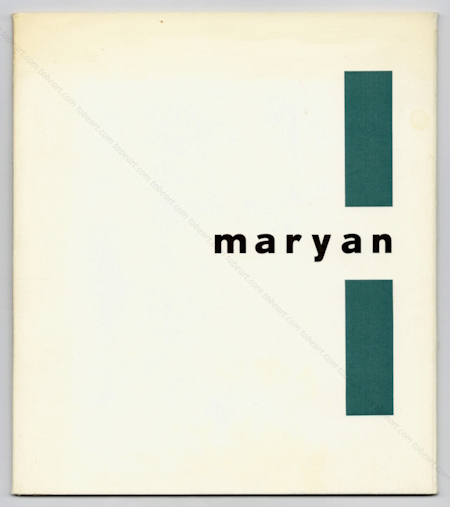 MARYAN - Werken uit de jaren 1953-1966. Den Haah, Galerie Nova Spectra, 1966.