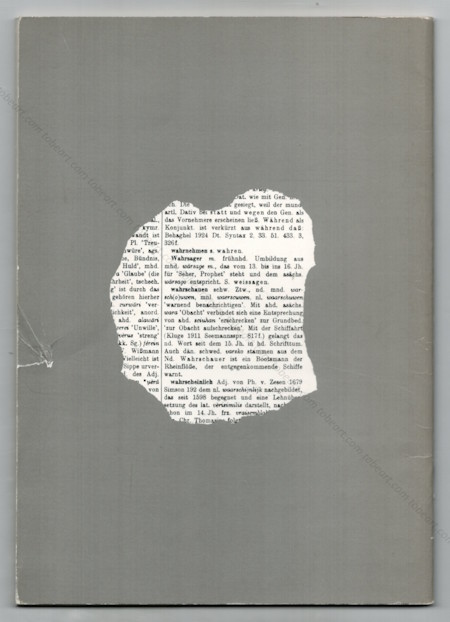 SARKIS - Kriegsschatz Kla(ssenkrieg). Mnster, Westflischer Kunstverein, 1978.