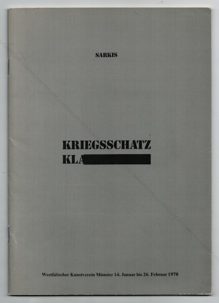 SARKIS - Kriegsschatz Kla(ssenkrieg). Mnster, Westflischer Kunstverein, 1978.