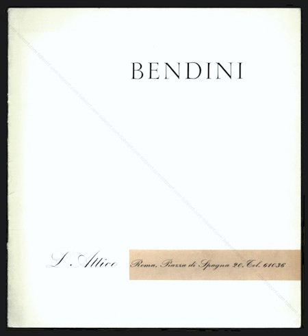 Vasco BENDINI. Rome, L. Attico, (1957).