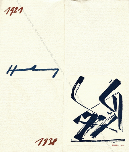 Carton d'invitation de l'exposition de Hans HARTUNG  Paris, Galerie Craven, en 1956.