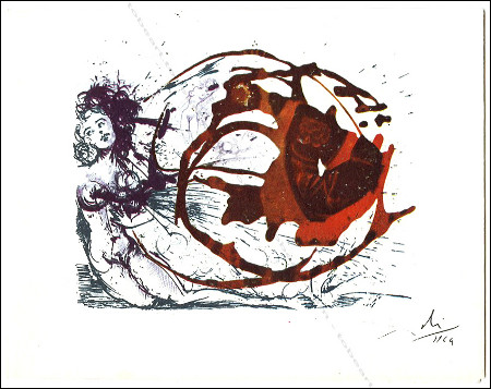 Carton d'invitation de l'exposition Oeuvres rcentes graves de Salvador DALI. Paris, Galerie Vital, 1968.