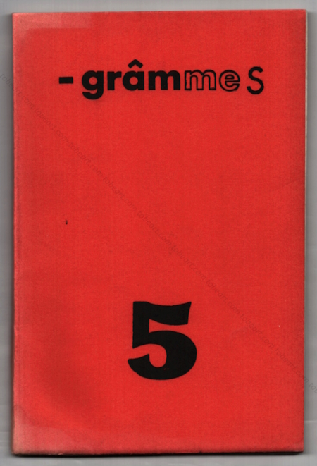 GrmmeS N5. Viry-Chatillon, Editions du Parc (Robert Estivals), 1960.
