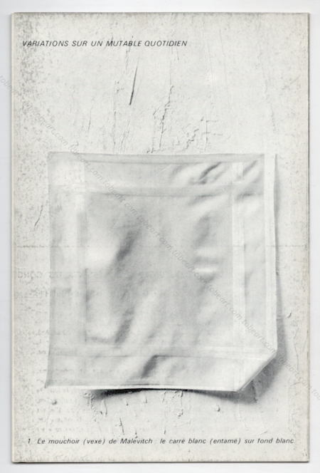 Eugenio BARBIERI - Variations sur un mutable quotidien. Le blanc est noir le noir est blanc. Paris, Galerie Stadler, 1971.