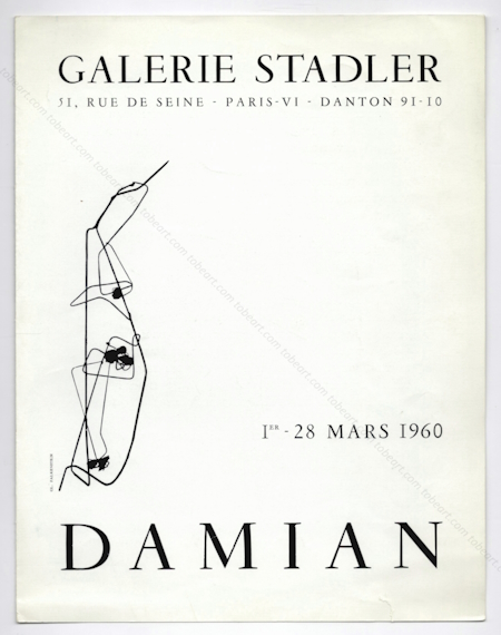 Horia DAMIAN. Paris, Galerie Stadler, 1960.