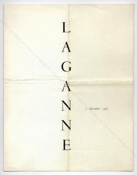 Jeanne LAGANNE. Paris, Galerie Stadler, 1961.