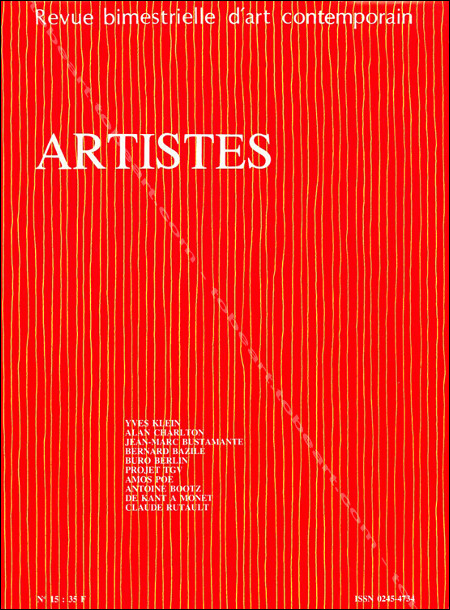 Revue d'art : Artistes n°15