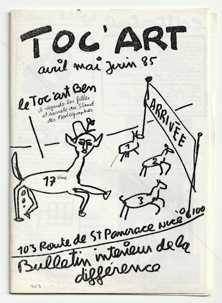 TOC'ART. Bulletin intrieur de la diffrence. BEN (Vautier). Nice, Ben, 1985.