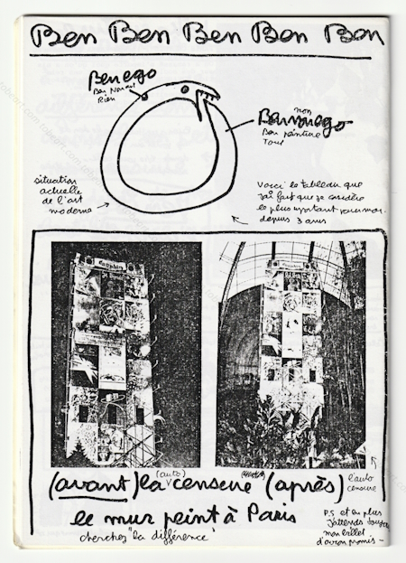 trouill'art. Bulletin intrieur de la diffrence. BEN (Vautier). Nice, Ben, 1984.