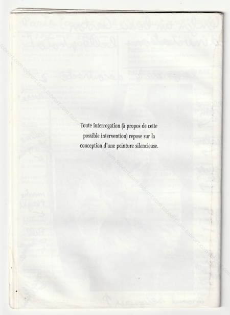 Trot'art. Bulletin intrieur de la diffrence. BEN (Vautier). Nice, Ben, 1988.