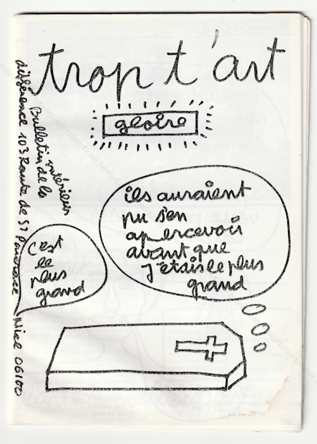 Trot'art. Bulletin intrieur de la diffrence. BEN (Vautier). Nice, Ben, 1988.