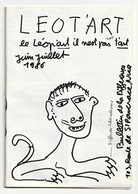 LEOT'ART. Bulletin intrieur de la diffrence. BEN (Vautier). Nice, Ben, 1986.