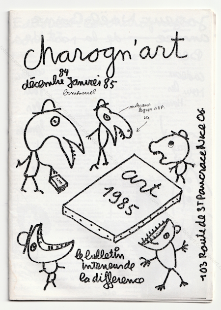 charogn'art. Bulletin intrieur de la diffrence. BEN (Vautier). Nice, Ben, 1984.