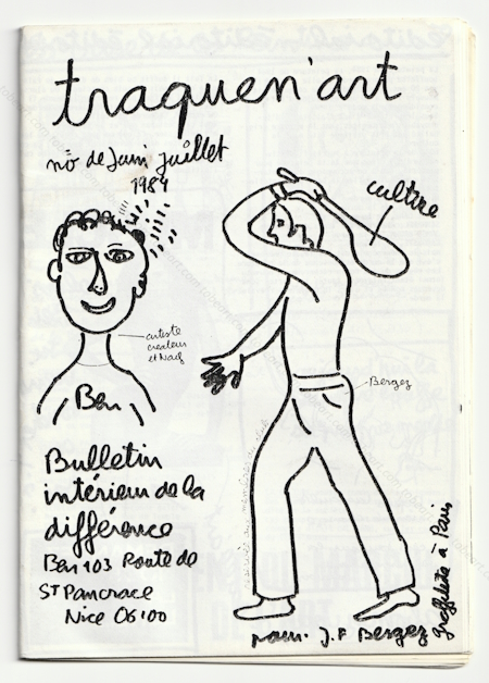 traquen'art. Bulletin intrieur de la diffrence. BEN (Vautier). Nice, Ben, 1984.