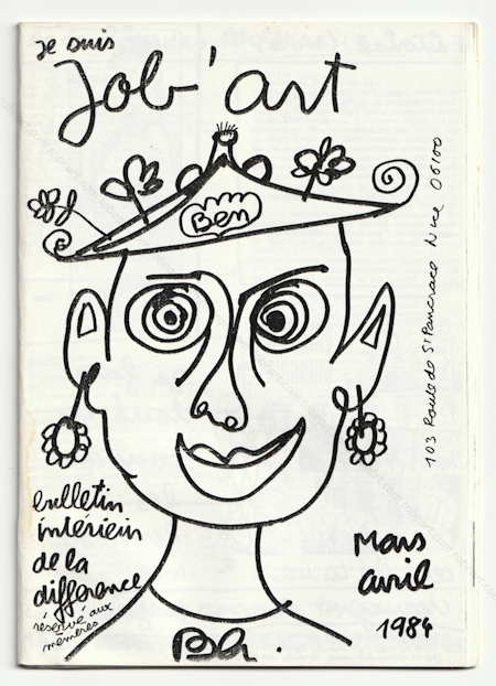 Job'art. Bulletin intrieur de la diffrence. BEN (Vautier). Nice, Ben, 1984.
