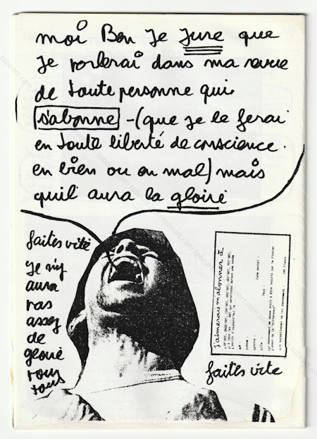 moll'art. Bulletin intrieur de la diffrence. BEN (Vautier). Nice, Ben, 1982.