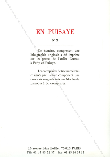 Pierre ALECHINSKY, Une peinture, etc. Paris, Editions Robert et Lydie Dutrou, juin 1997.