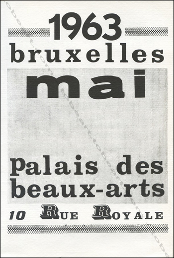 Gianni Bertini. Bruxelles, Palais des Beaux-Arts, 1963.