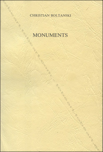 Christian Boltanski - Monuments - Leçon de ténèbres.