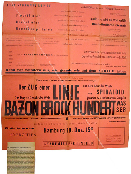 Friedrich HUNDERTWASSER, Bazon Brock et Harald Shult - The Endless Line. Hambourg, Académie Lerchenfeld, 1959.