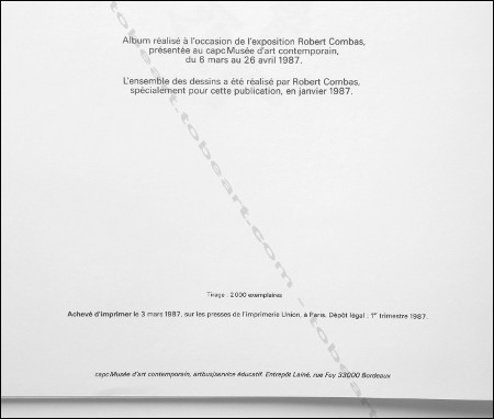 Robert COMBAS - Les batailles de Comba(t)s. Bordeaux, capcMusee D'art Contemporain, 1987.