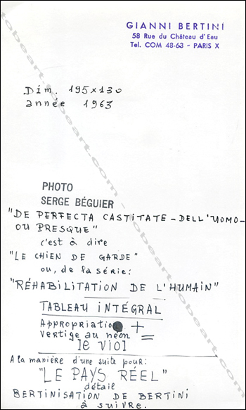 Gianni Bertini - Bertinisation d'un billet de 500 francs