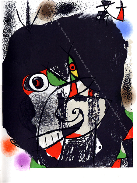 Lithographie originale de  Joan Miro. Paris, XXe Siècle, 1975.