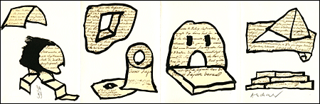 Lithographies originales de Pierre ALECHINSKY�- Michel Sicard. L'ombre des glaciers - Poèmes. Paris, Editions Galilée, 1992.