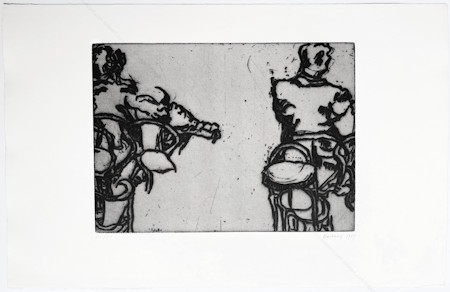 Ida BARBARIGO | Lady Mochet et Ca�n | Gravure originale, 1969