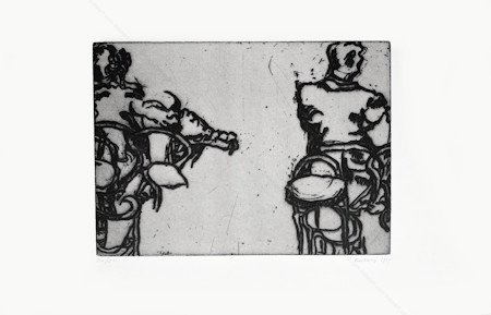 Ida BARBARIGO | Lady Mochet et Ca�n | Gravure originale, 1969