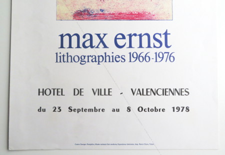 Max ERNST. Affiche originale / Original poster. Paris, Centre Pompidou - MNAM, 1978.
