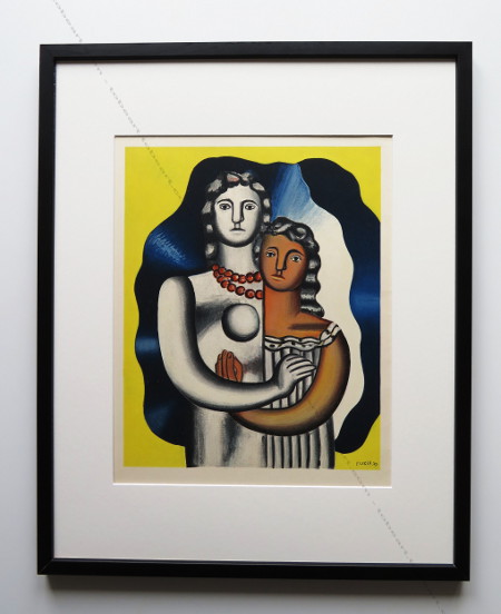 Fernand L&Eacute;GER - Les deux figures - lithographie / lithograph, 1955.