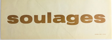 Pierre SOULAGES. Affiche originale / Original poster. Toulouse, Galerie Prot&eacute;e, 1972.