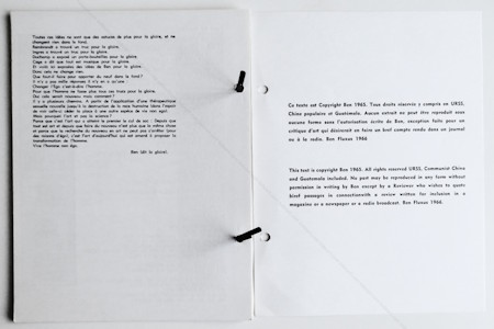 BEN (Vautier). Quelques id�es. Nice, Ben, (1970).