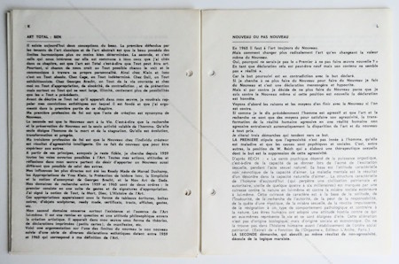 BEN (Vautier). TOUT n�9. ESTHETIQUE. Nice, Centre d'Art total (Ben), (1966).