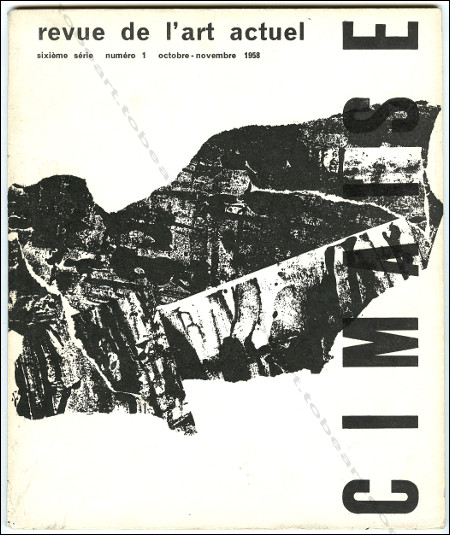 Cimaise 6ème série N°1 - Revue de l'art Actuel. Paris, Cimaise, octobre-novembre 1958.