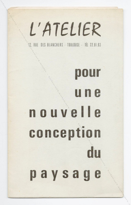 Pour une nouvelle conception du paysage. Toulouse, L'Atelier, 1964.