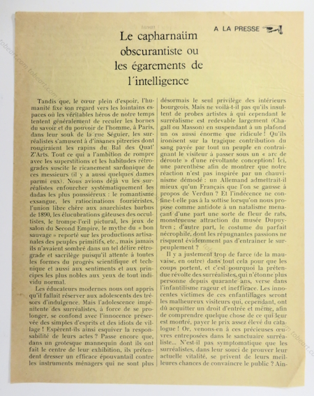 L'cart absolu. Paris, L'il galerie d'art, 1965.