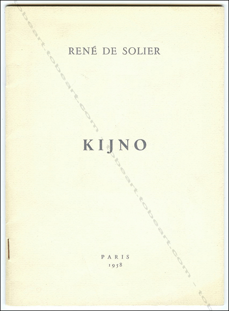 KIJNO. Paris, Imprimerie A. Lapied, 1958.