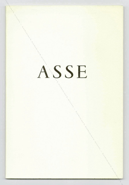Geneviève Asse. Paris, Editions Galanis, 1976.