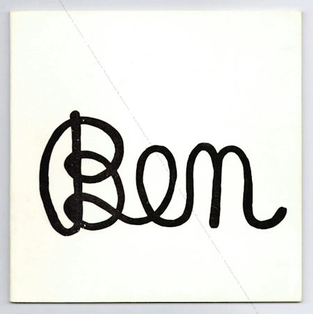 BEN (Vautier) écritures de 1958 à 1966. Paris, Galerie Templon, (1971).