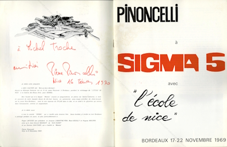 PINONCELLI  SIGMA 5 avec l'cole de Nice. Saint-Etienne, (Pinoncelli), 1969.