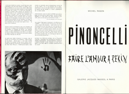 PINONCELLI - Faire l'Amour  Pekin. Paris, Galerie Jacques Massol, 1966.