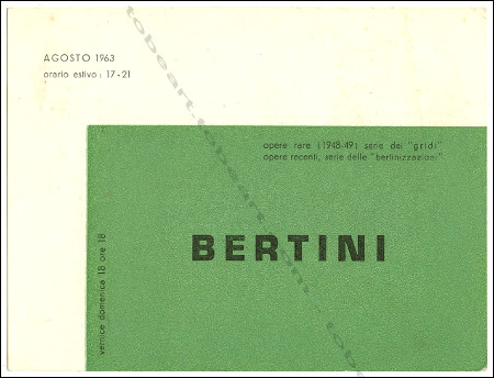 Carton d'invitation à l'exposition de Gianni BERTINI. Carrara (Italie), Galleria La Ruota, 1963.