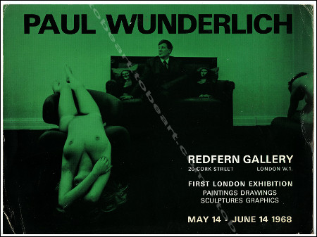 Carton d'invitation de l'exposition de Paul WUNDERLICH - First London exhibition. London, Redfern Gallery, 1968.