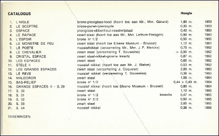 Carton d'invitation à l'exposition de Marcel ARNOULD. Rotterdamsche Kunstkring, 1966.