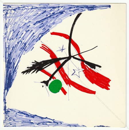 Carton d'invitation de l'exposition de Paul REBEYROLLE - Peintures récentes « Les Guerilleros ». Paris, Galerie Maeght, 1969.