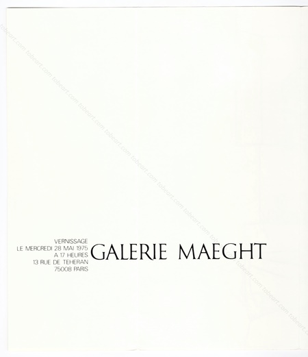 Valerio ADAMI - Le voyage du dessin. Paris, Galerie Maeght, 1975.
