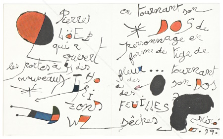 COLLECTIF, Joan MIRO - L'aventure de Pierre Loeb. Galerie Pierre (Paris 1924-1964). Paris, Musée d'Art Moderne, 1979.
